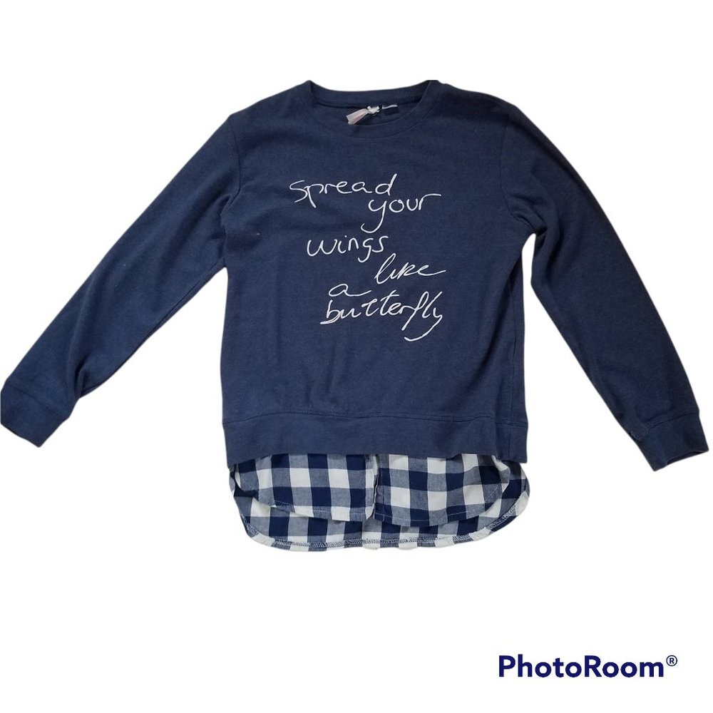 Girls‎ Scooter Brown Spread Your Wings Like a Butterfly Sweat Shirt Large 14